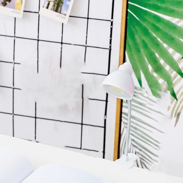 Lamps LED Book Light Mini Clip Adjustable Bright Table Reading Lamp for Travel Study Eye Protection Light with Batteries