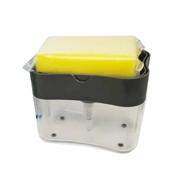 

Water Resistant Kitchen Sponge Caddy Holder Hotel Bathroom Toilet Portable Dispenser Hand Push Soap Pump Cleaning ABS Washing