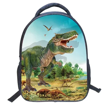 

Hot Fashion Children Animal Bag Dinosaur Backpacks For School Boys Girls 3D Printed Tyrannosaurus Backpack For Kids Student