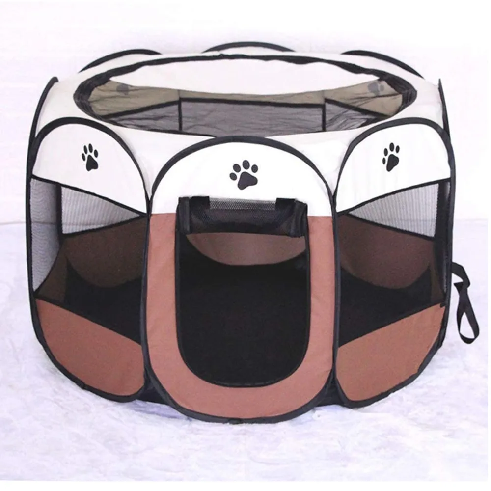 Портативный манеж для домашних питомцев клетка собак складная восьмиугольная