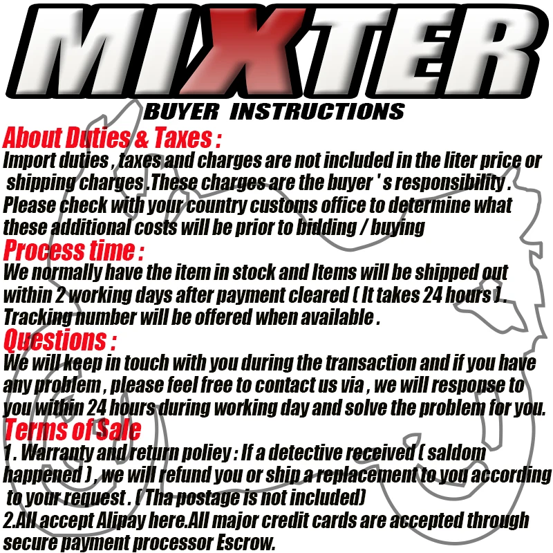 MIXTER 售后告示1