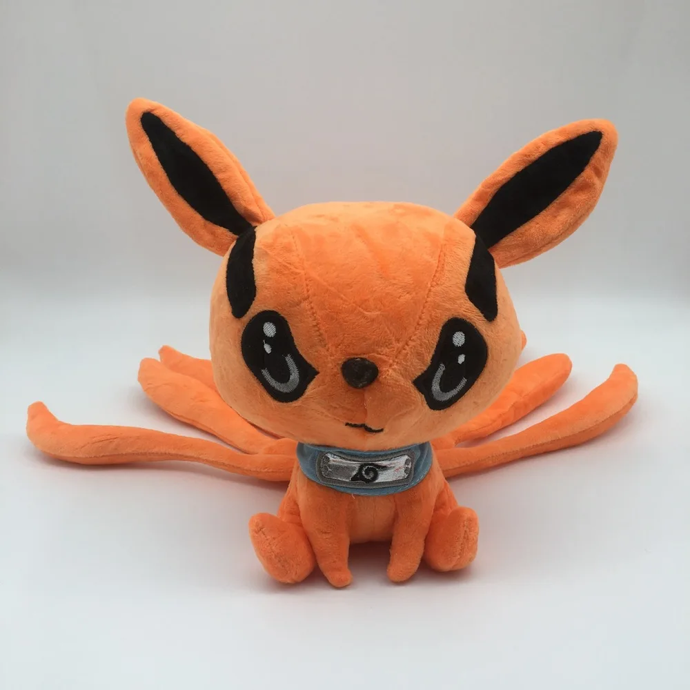 

25cm Naruto Shippuden Plush Toy Nine Tales Fox Kurama Kyuubi Soft Stuffed Doll Gift for Kids A22#NO