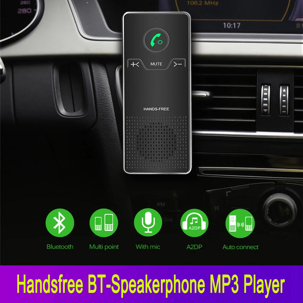 Гарнитура громкой связи Bluetooth автомобильный комплект стерео солнцезащитный