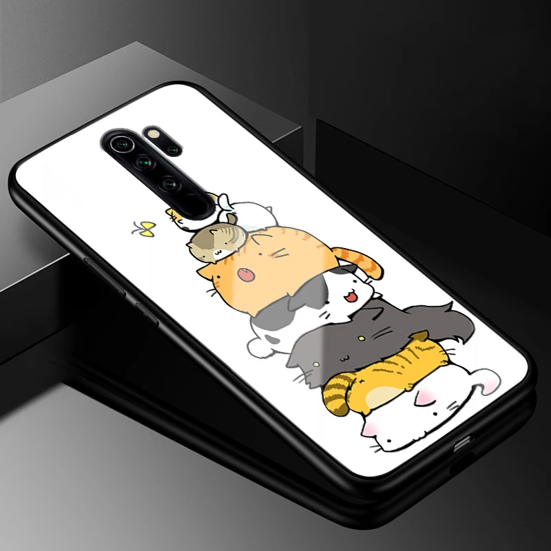 30 Для Xiaomi Redmi Note 8 чехол PC Пластиковый стеклянный чехол для телефона черный ТПУ бампер чехол для Xiaomi Redmi Note 8 Pro Чехол Redmi Note8 - Цвет: 30