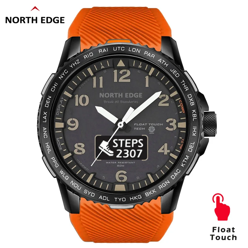 

NORTH EDGE Smart Digital Watch Men Military Army Waterproof Dual Display Sport Heart Rate Monitor Bluetooth Wristband Relojes