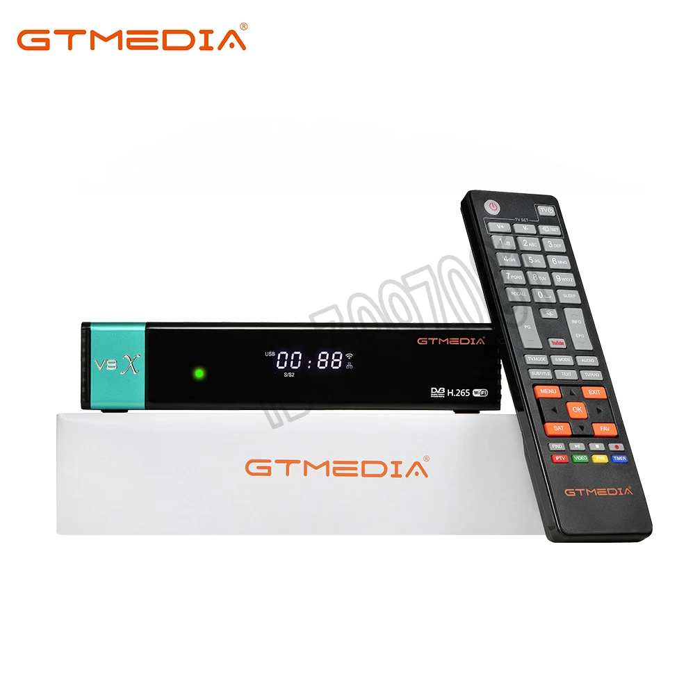 5 предметов в партии слот GTmedia V8X V9 супер 1080P Full HD H.265 DVB S2 цифра спутниковый