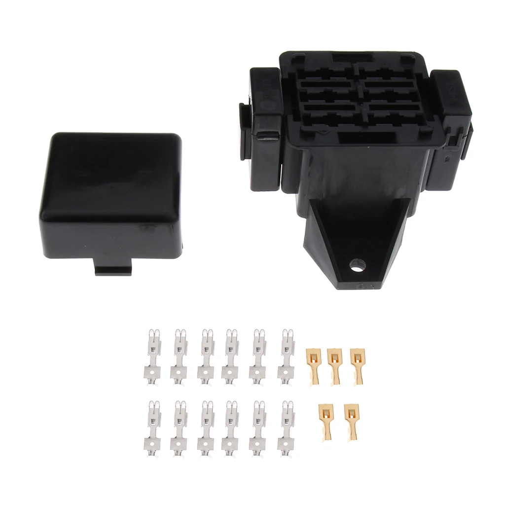 Car Boat 6Way Terminals Circuit Standard ATO ATC Blade Fuse Box Block Holder