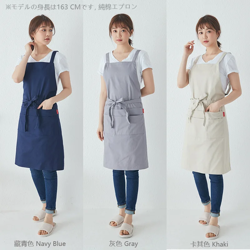 Nordic wind polyester cotton waterproof apron Coffee shops and flower shops work cleaning aprons for woman washing daidle bib
