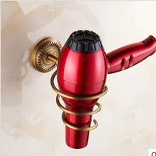 Прозрачная и я поставка медная сушилка для волос в европейском стиле винтажная подвесная сушилка для ванной комнаты полка для хранения K32