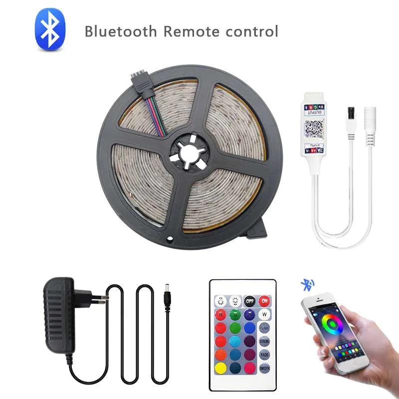 Светодиодная Водонепроницаемая RGB лента с Bluetooth 20 м 12 в пост. Тока|Светодиодные