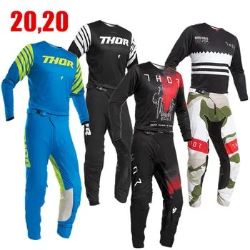 

2020 ATV BMX Motocross Jersey Set Moto Jersey And Pants With Inner compression shorts Motorcycle ATV MX Gear Set