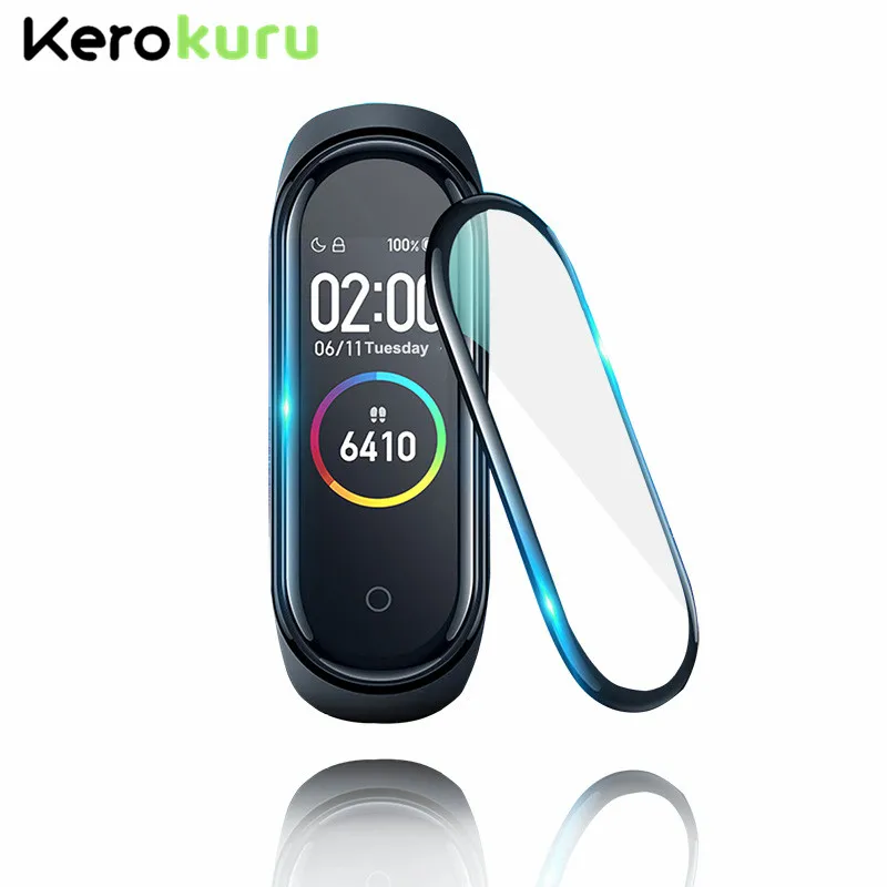 

30D Curved Edge Screen Protector for Xiaomi Mi Band 4 soft Glass Full Cover HD Protective Film for Mi Band 4 Case Accessories