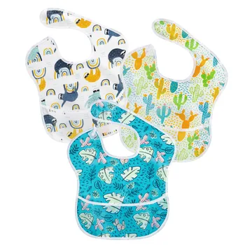 

1Pcs Waterproof Baby Bibs Unisex TPU Washable Fashion Bibs For Boys & Girls Stain and Odor Resistant Feeding Bibs