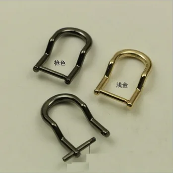 

(10 pieces/lot) factory direct luggage handbag hardware accessories twisted screw D-shaped shoulder strap link metal buckle