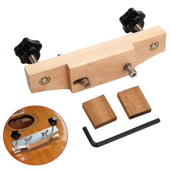 

1 Set Solid Maple Stainless Steel Guitar Bridge Install Clamp Luthier Tools Guitar Accessories