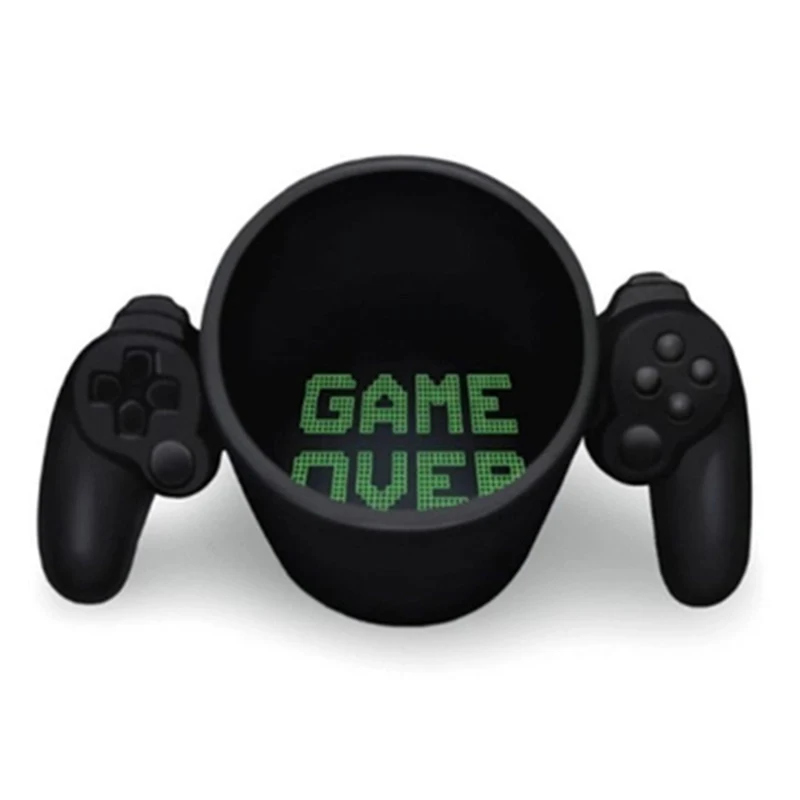 

380ml Game Over Coffee Mug Creative 3D Game Controller Handle Mug Ceramic Milk Tea Cup Gamers' Birthday Christmas Best Gift
