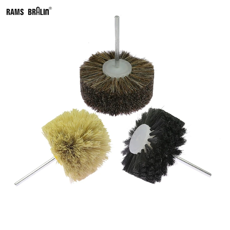 

1 piece Sisal / Fur / Bristle Polishing Brush 6mm Shaft Mounted Buffing Wheel for Wood Plastic Waxing