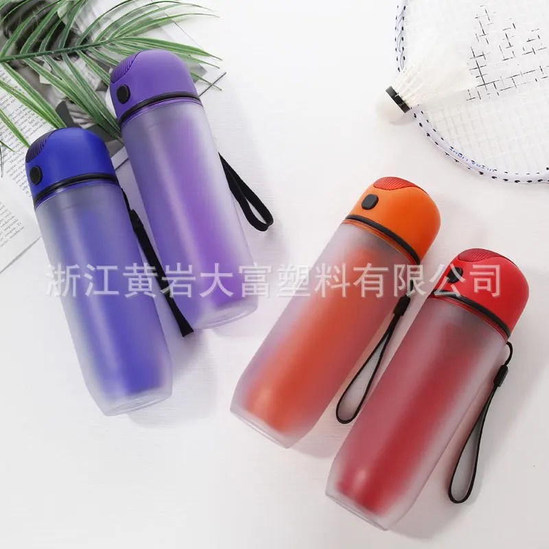 

430ml Bullet Minimalist Style Double Layer Outdoor Sports Glass with Lanyard Convenient Carriable