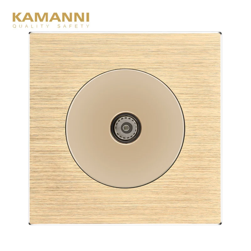 

KAMANNI wall aluminum panel power socket plug grounding, weak current socket, 16A EU UK US standard power socket 86mm * 86mm