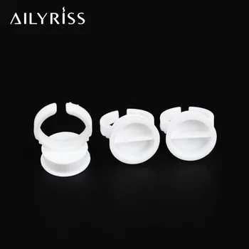 

200/500pcs Disposable Glue Rings Adhesive Eyelash Pallet Holder for Eyelashes Extension Tattoo Pigment Eyelash Extension Tools