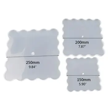 

3 Tier Cupcake Stands Resin Molds Round Square Tray Silicone Casting Mould with Handle Fitting Dessert Platter DIY Making Tools