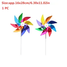 1 шт. Пластиковые Красочные ветряные мельницы Ветер Spinner Детские игрушки газон сад двор вечерние украшения открытый ручной работы