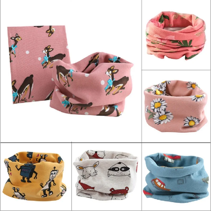 

Bibs Spring Autumn Winter Baby Kids Scarf Children Cotton Scarf Boys Girls Cartoon Scarves Child Collar O Ring Magic Neckerchief