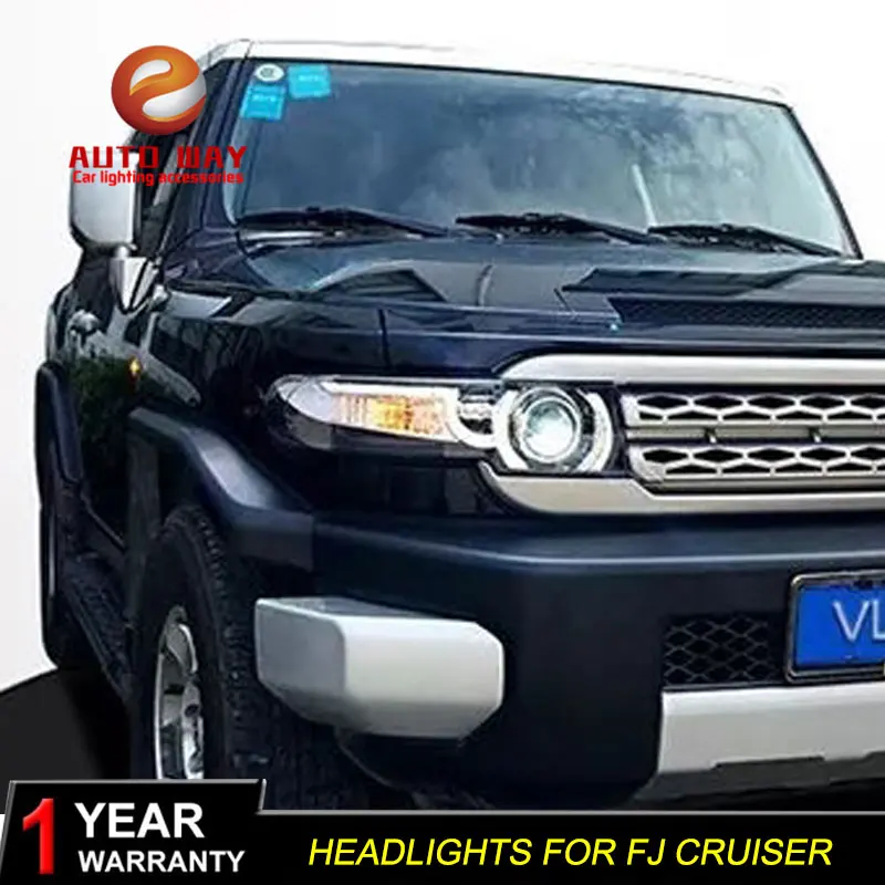 Автомобильный Стильный чехол на голову для toyota FJ CRUISER 2007- фары FJ CRUISER светодиодный фонарь DRL Двойной Луч би-ксенон HID