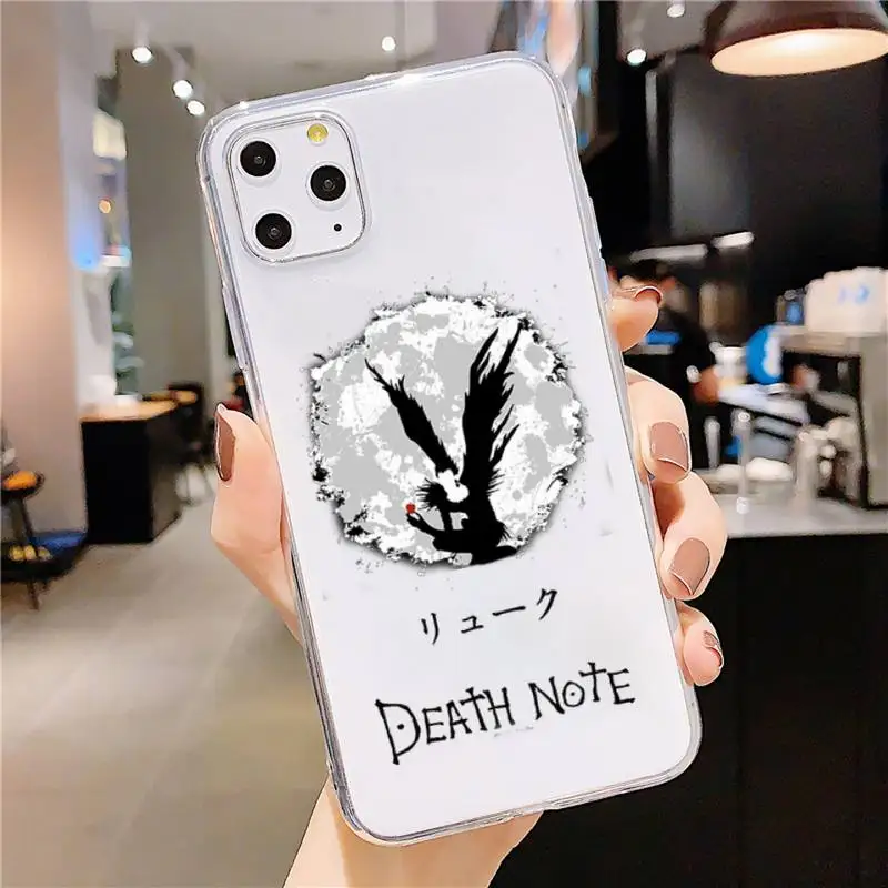 iphone 8 plus silicone case Anime death note art design coque Phone Case Transparent soft For iphone 5 5s 5c se 6 6s 7 8 11 12 plus mini x xs xr pro max iphone 7 plus phone cases