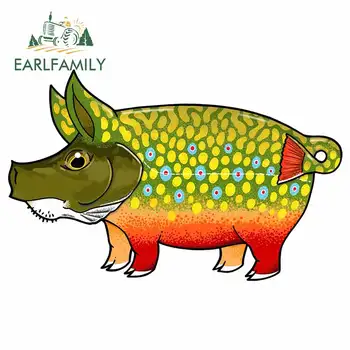 

EARLFAMILY 13cm x 8.3cm For Trout Car Decal Auto Air Conditioner Car Stickers Custom Printing Scratch-proof Suitable for VAN RV