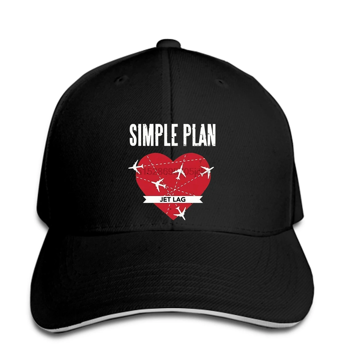 Funny Baseball cap Cheap Men Simple Plan Band Jet Lag Print Tee snapback hat Peaked | Аксессуары для одежды