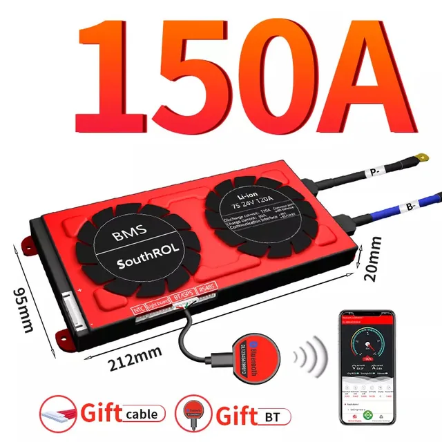 Smart BMS 4S LiFePo4 12V 24V 36V 48V 30A~500A Li-Ion LTO 3S 7S 8S 10S 12S 13S 16S 24S bms balance board bluetooth APP for solar 150A