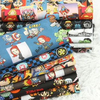

half yard Plain Cotton Fabric Cartoon Printing Handmade Diy Patchwork Bag Clothing Fabric Sewing Quilting Fabrics Basic Quality