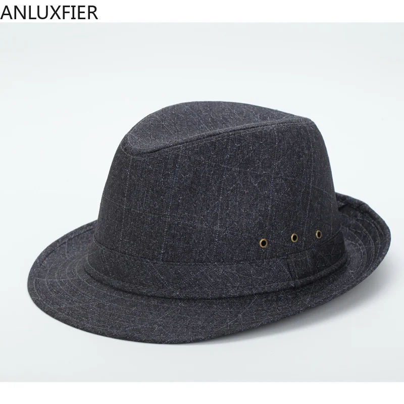 

B-8282 Summer Sun Hat Grandpa Summer Fedoras Sun Cap Suit Cloth Middle-aged Jazz Hat Spring and Autumn Thin Cap