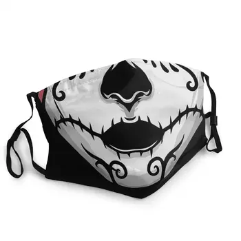 

La Catrina Women Adult Washable Face Mouth Mask Fabric Mexican Death Festival Anti Haze Protection Cover Respirator