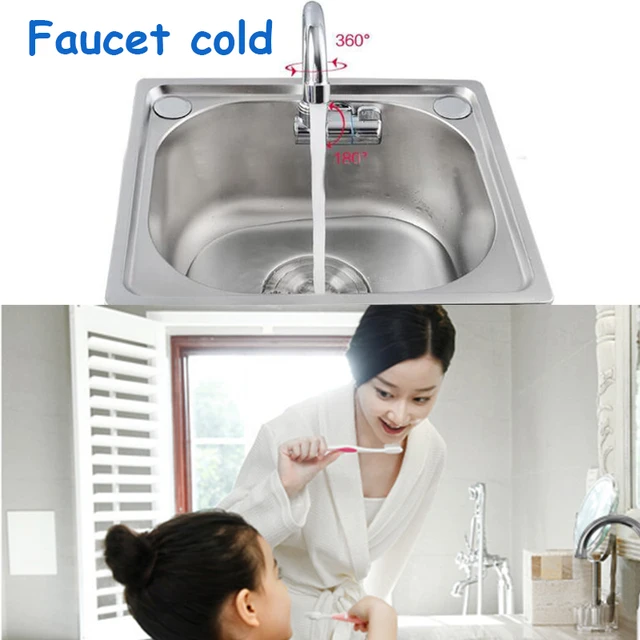 $US $33.75  1pcs Cold Water Faucet Bath Basin Brush Mixer Tap Vanity Bathroom Faucets Kitchen Camper Car Access