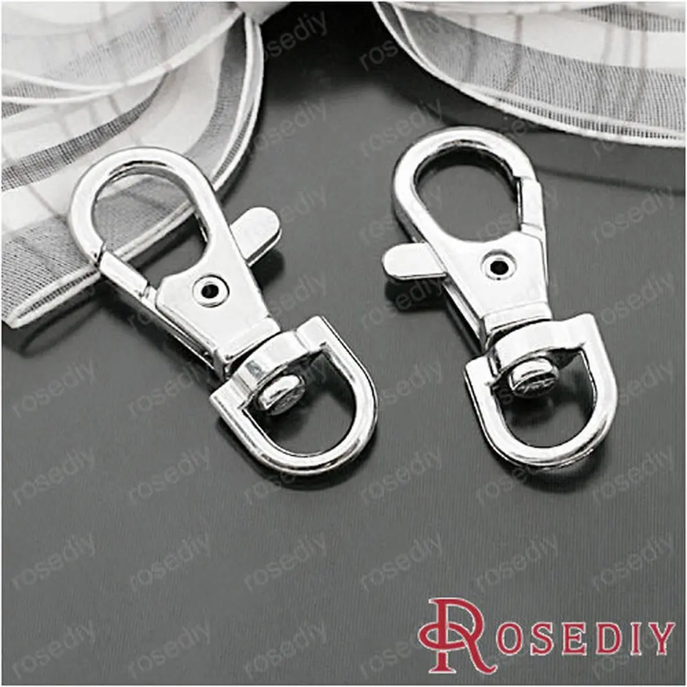 

Wholesale 38*14mm Chrome Plated Big Alloy Keychains Lobster Clasp Jewelry Findings Accessories 10 pieces(JM4516)