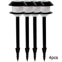 4 шт. двор Красочный светодиодный солнечный свет декоративный долговечный садовый светильник на открытом воздухе сад вставка из АБС-пластика путь Водонепроницаемый пейзаж