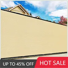 5' X 50' Beige Balcony Screen Privacy Fence Cover Protective Net Fabric Shade Tarp Netting Mesh Cloth