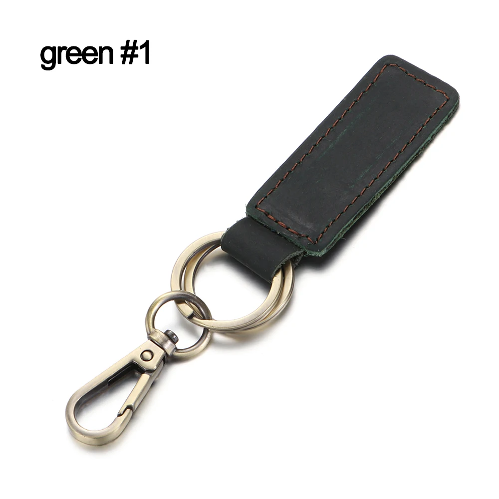 green 1 Mini Purse Holder Real Cowhide Keychain Genuine Leather Pocket For Car Keys Ring Clip Women Men Accessories Handmade Gift - Цвет: green 1