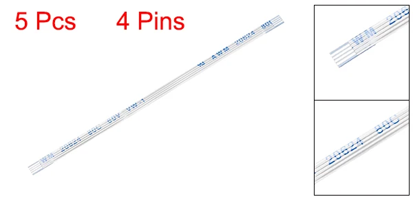 4 Pins Uxcell 5 шт. 0,5 мм Шаг 150 мм/76 мм FPC FFC гибкий ленточный кабель для ЖК-телевизора автомобиля аудио dvd-плеер камеры ноутбука(тип А - Цвет: 4 Pins