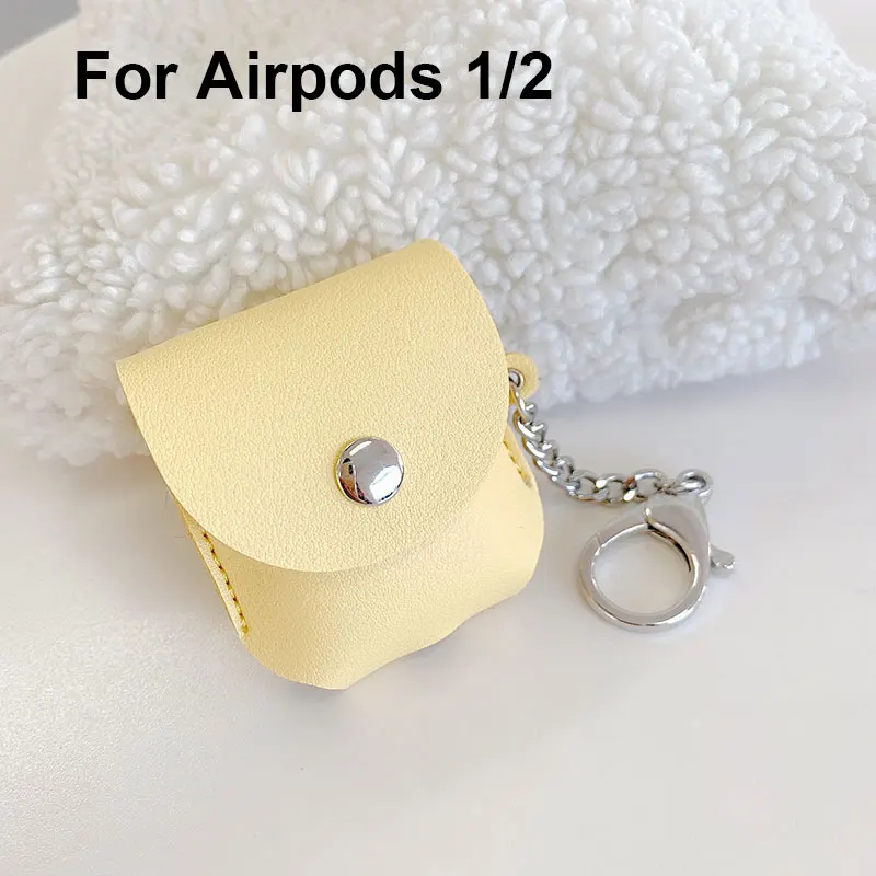 Кожаный чехол для Apple Airpods Pro 3 2 1 Air Pods Airpod Pro, противоударный защитный чехол, милые наушники, аксессуары для наушников - Цвет: For Airpods 1 and 2