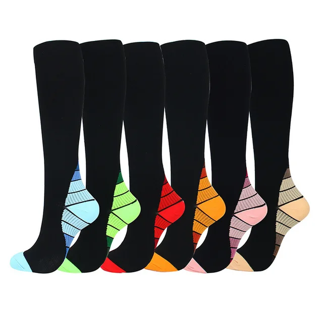 Compression Stockings Sport Compression Socks 3/6/7/8 Pairs Per Set Soccer Sports Wear Female Male Men Women Gift Persent 6 Pairs N Style