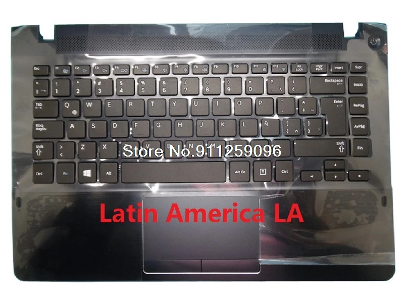 Laptop PalmRest&Keyboard for Samsung NP370R4E NP470R4E 370R4E 470R4E United Kingdom UK BA75-04579A Blue with Speaker Touchpad New