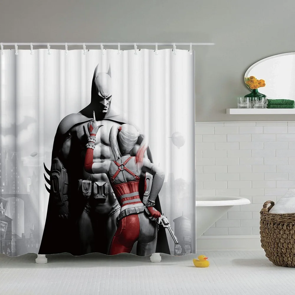 Дафилд Бэтмен занавеска для душа супергерой Bathman городской пейзаж занавеска для душа фон ткань для ванной Декор занавеска для душа