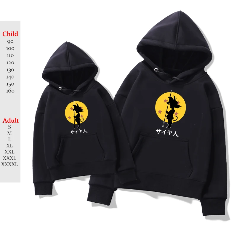 

Dragon Ball Hoodies Family Matching Hoody Clothes Mommy and Me Hoodie Mother Daughter Son Outfits Women Mom Baby Girl Boys Tops