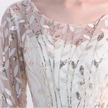 vintage dress Блестящее платье макси с вышивкой и пайетками, женское элегантное винтажное сексуальное платье, женские вечерние платья, блестящая одежда на год - Цвет: vintage dress