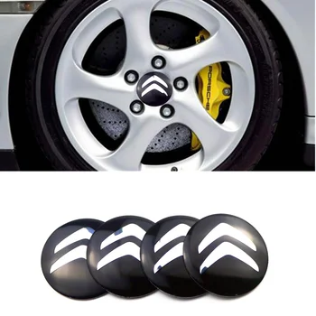 

4Pcs Car Styling Steering Wheel Center Tire Dust Cover Sticker Badge For Citroen C1 2 3 4 5 6 8 C4L DS3 4 5 6 DS5LS C-ELYSEE VTS