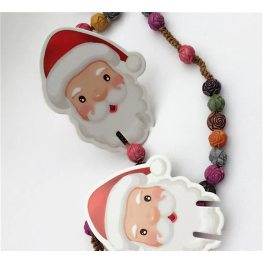 Santa Claus 10PCS Новая мода 10 шт Рождественский стеклянный знак флаг рождественские вечерние ужин зубочистка флаг украшение еды рождественские украшения Горячая Распродажа - Цвет: Santa Claus 10PCS