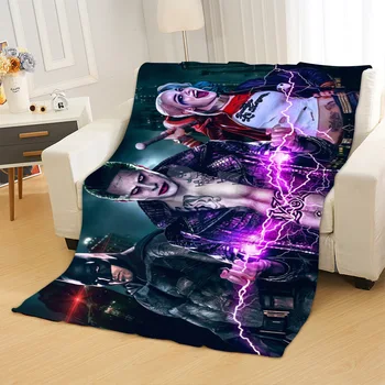 

The new clown horror figure 3D digital printed sofa cover flower flannel single layer blanket can be customized